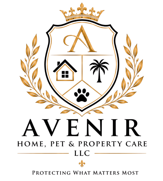Avenir Home, Pet & Property Care LLC crest and wordmark